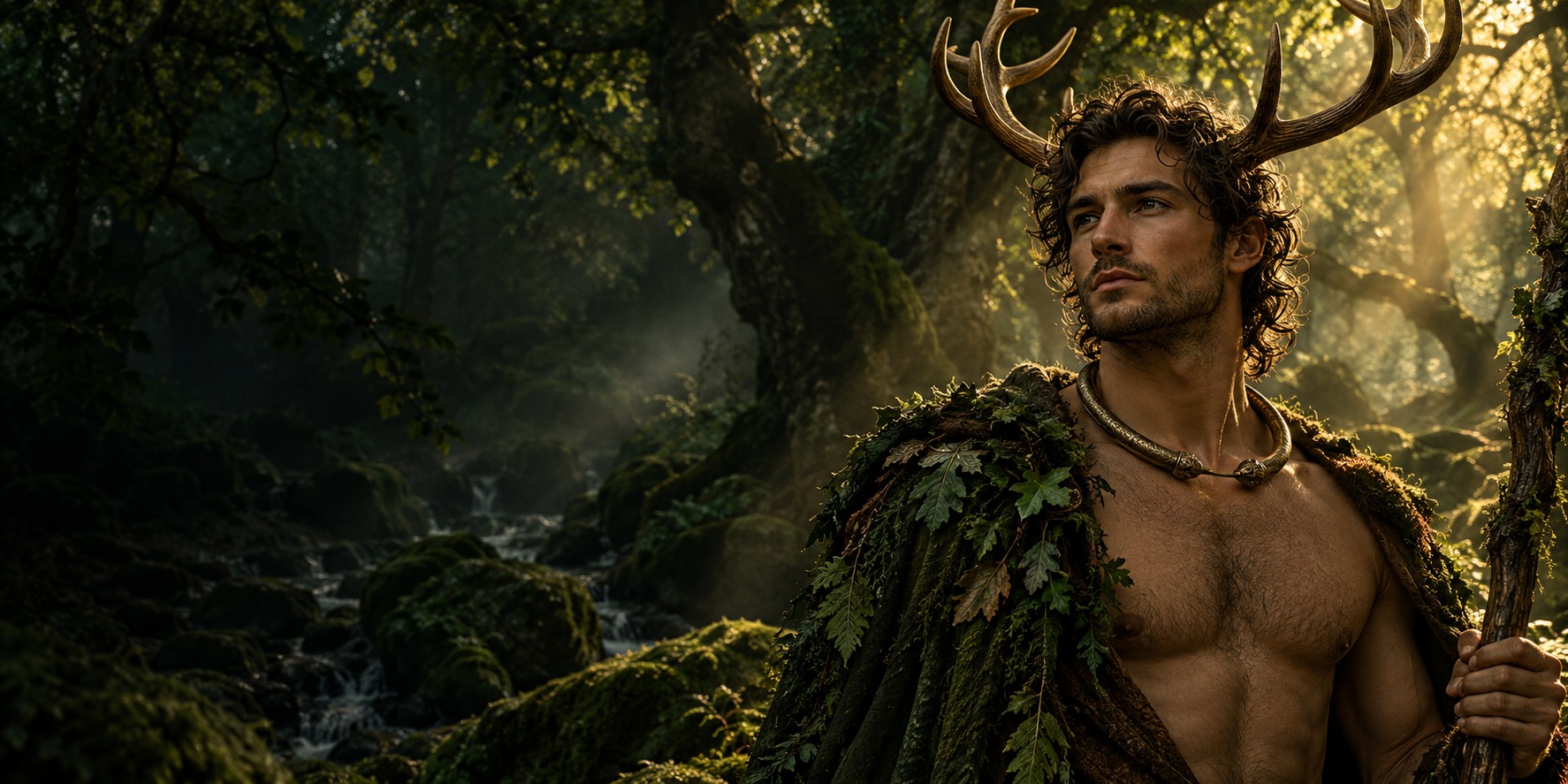 Cernunnos in an ancient oak woodland